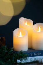 Load image into Gallery viewer, Flickering LED Candles With Remote Timer (Set of 3) - Ivory