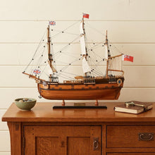 Load image into Gallery viewer, Hand Painted Model Boat (624648) - Dark Brown / Beige