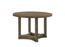Load image into Gallery viewer, Solid Wood Frame Base Round Top Dining Table - Oak