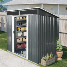 Load image into Gallery viewer, Outdoor Metal Storage Shed And Transparent Plate For Garden, Lawn