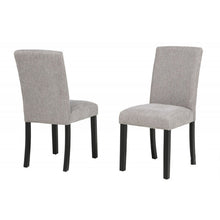Load image into Gallery viewer, Upholstered Dining Room Kitchen Side Chairs (Set of 2) - Black / Gray