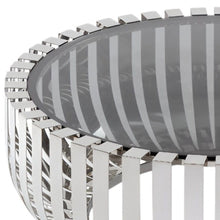 Load image into Gallery viewer, Glass And Stainless Steel Round Coffee Table - Gray