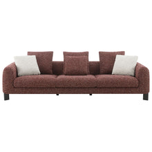 Load image into Gallery viewer, Mardi - Sofa With 6 Pillows - Maroon Tweed