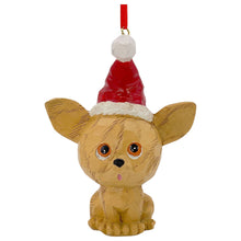 Load image into Gallery viewer, Dog Christmas Figurine - Brown / Red / White