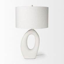 Load image into Gallery viewer, Novelty Table Lamp With Drum Shade - White