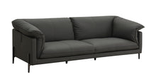 Load image into Gallery viewer, Tadi - Top Grain Leather Loveseat - Black