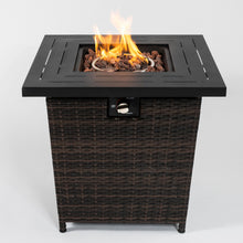 Load image into Gallery viewer, Square Fire Pit Table - Black Brown