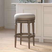 Load image into Gallery viewer, Rustic Elegance Backless Swivel Stool
