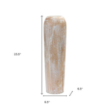 Load image into Gallery viewer, Round Floor Vase - Brown / White