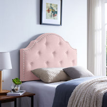 Load image into Gallery viewer, Flanner - Contemporary Fabric Upholstered Twin Headboard - Blush