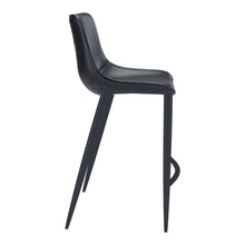 Load image into Gallery viewer, Steel Low Back Bar Height Bar Chairs For Dining Room (Set of 2) - Black