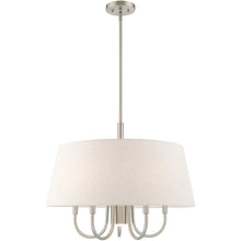 Load image into Gallery viewer, 22'' 6 Light Dimmable Chandelier With Shades - Nickel