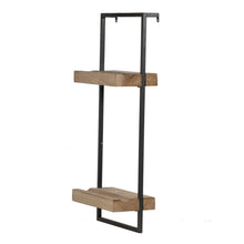 Load image into Gallery viewer, Wall Shelf With Two Shelves - Black Brown