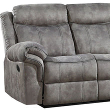 Load image into Gallery viewer, Velvet Reclining USB Sofa With Black Legs - Gray