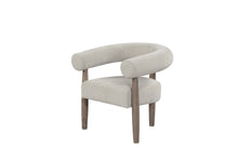 Load image into Gallery viewer, 29" Fabric And Wood Curved Arm Chair - Cream / Light