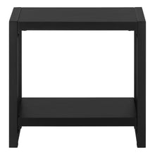 Load image into Gallery viewer, 22" Wood And Metal Frame End Table With Shelf - Black
