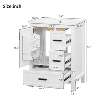 Load image into Gallery viewer, Bathroom Vanity With Sink, Soft-Close Doors, Double-Layer Shelf And 3 Drawers