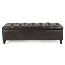 Load image into Gallery viewer, Nebulous - Upholstered Ottoman With Storage And Diamond Tufted Seat - Brown