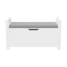 Load image into Gallery viewer, Kids Toy Box Chest Storage Cabinet With Cushion Seat Bench Flip Top Lid Safety Hinge - White