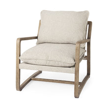 Load image into Gallery viewer, 34" Contemporary Wood Fabric Lounge Chair - Brown