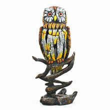 Load image into Gallery viewer, Owl Tabletop Sculpture - Brown / Yellow / White