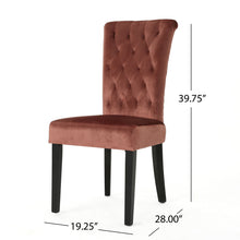 Load image into Gallery viewer, Elegant Velvet Tufted Dining Chair - Blush