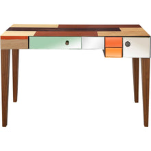 Load image into Gallery viewer, Mirrored Console Table With Storage - Wood Brown And Brown