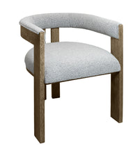 Load image into Gallery viewer, Upholstered Boucle Open Back Dining Arm Chair - Gray