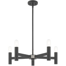 Load image into Gallery viewer, 19'' Five Light Dimmable Chandelier With Shades - Gray