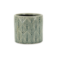 Load image into Gallery viewer, Geometric Round Pot Planter (487426) - Green