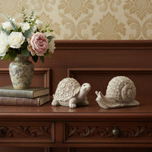 Load image into Gallery viewer, Poly Snail Turtle Tabletop Sculptures (Set of 2) - Brown