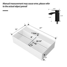 Load image into Gallery viewer, Wall Mounted Rectangular Bathroom Sink With Towel Bar