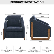Load image into Gallery viewer, Modern Upholstered Armchair With Wooden Side Frame