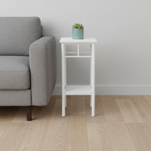 Load image into Gallery viewer, Square End Table With Shelf - White