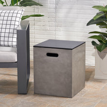 Load image into Gallery viewer, Modern Design Mgo Tank Holder Side Table With Ceramic Top - Black / Gray