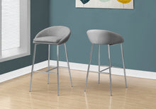 Load image into Gallery viewer, Bar Stool, Bar Height, Contemporary & Modern (Set of 2) - Gray