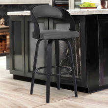 Load image into Gallery viewer, 30" Iron Swivel Low Back Bar Height Bar Chair - Gray And Black