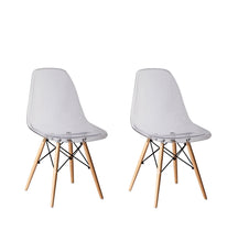 Load image into Gallery viewer, Heavy Duty Plastic Dining Side Chairs (Set of 2) - Clear / Natural