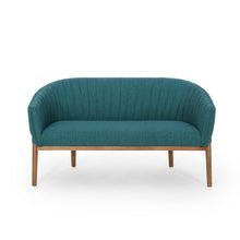Load image into Gallery viewer, Mid Century Modern Loveseat With Channel Stitched Backrest