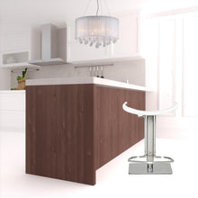 Load image into Gallery viewer, Faux Leather And Steel Swivel Low Back Bar Height Bar Chair - White And Silver