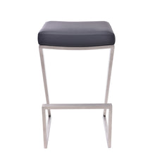 Load image into Gallery viewer, Iron Backless Counter Height Bar Chair - Gray And Silver