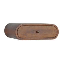 Load image into Gallery viewer, Wall Mounted Round Bedside Table - Chestnut