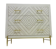 Load image into Gallery viewer, Solid Wood Three Drawer Dresser - Ivory