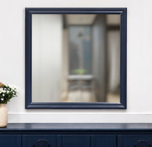 Load image into Gallery viewer, 38" Square Framed Accent Mirror - Blue
