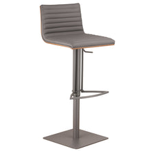 Load image into Gallery viewer, Swivel Low Back Adjustable Height Bar Chair - Gray