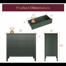 Load image into Gallery viewer, Fluted 3 Drawer Nightstand With Soft Close Slides
