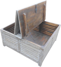 Load image into Gallery viewer, Wash Solid Wood Square Distressed Lift Top Coffee Table - Light Brown