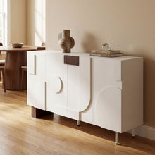 Load image into Gallery viewer, Sideboard Buffet Cabinet Wide Storage Unit With 4 Doors & Adjustable Shelves - White