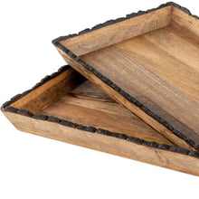 Load image into Gallery viewer, Solid Wood Vanity Dining Room Tray (Set of 2) - Brown