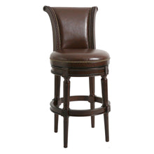 Load image into Gallery viewer, Solid Wood Swivel Bar Height Bar Chair - Walnut And Dark Brown